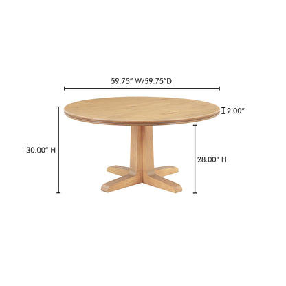 Charles Solid Pine Round Dining Table