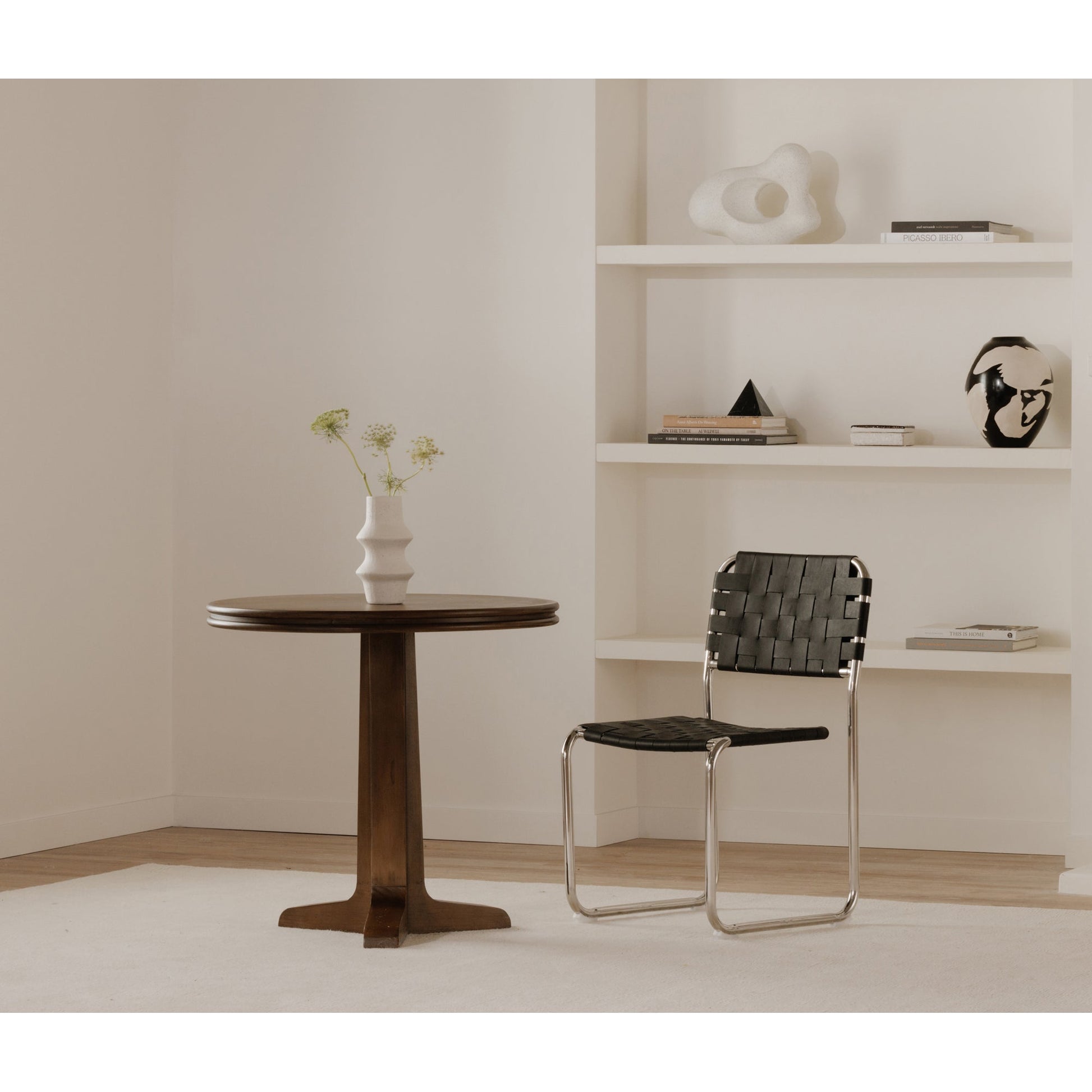 Moe's Home Charles Solid Pine Base Round Cafe Table