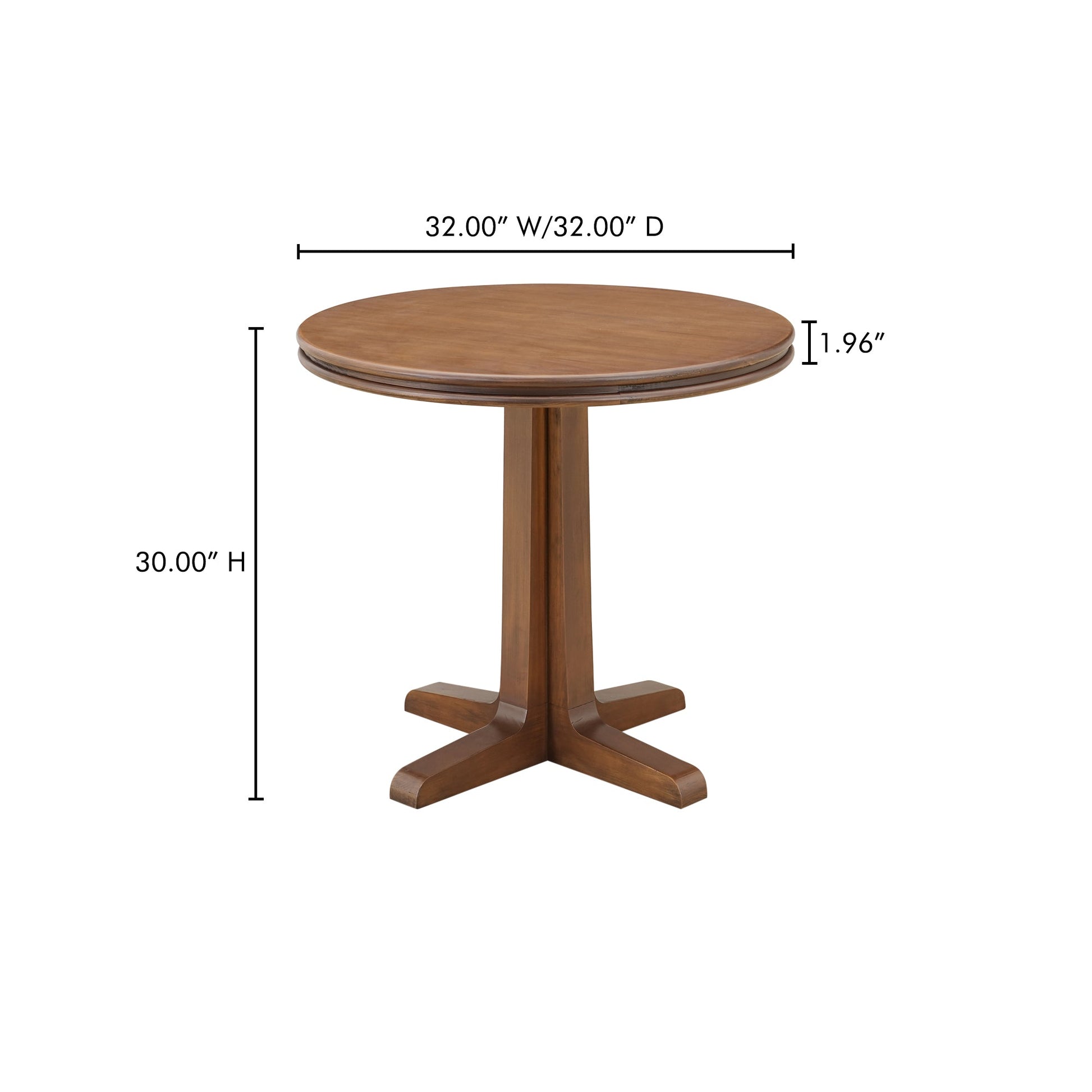 Moe's Home Charles Solid Pine Base Round Cafe Table