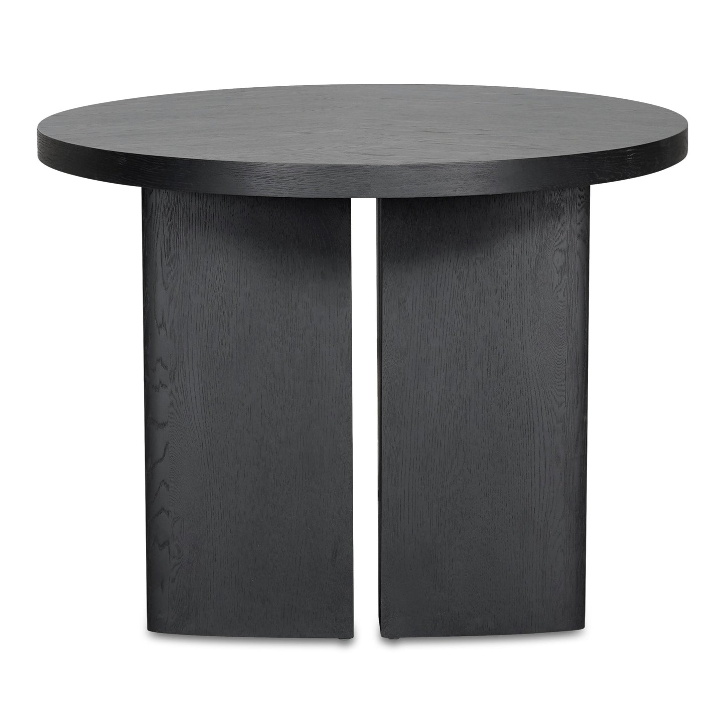 William Oak Veneer Black Oval Dining Table