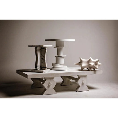 Vasco Marble White Round Side Table