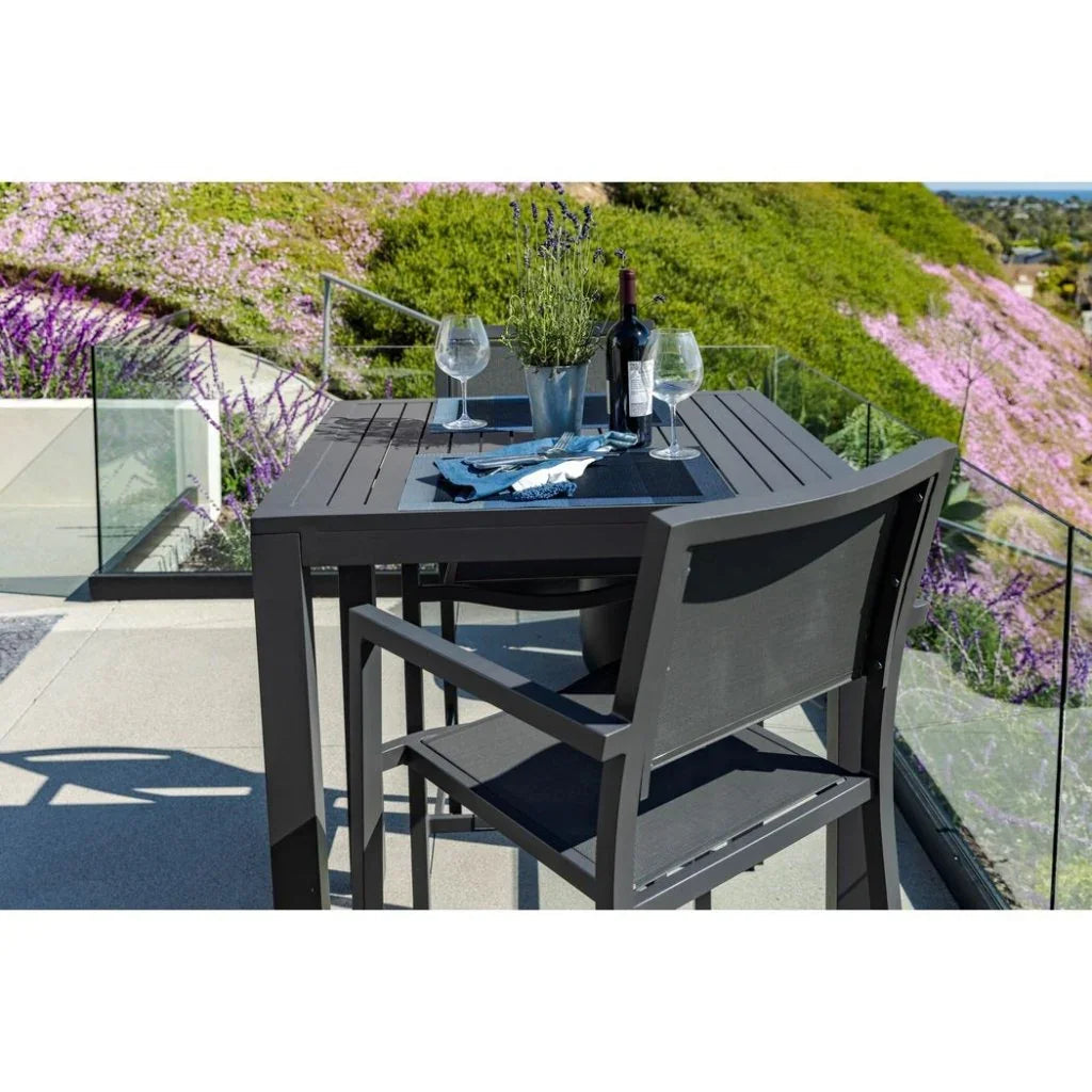 Vegas Aluminum Made Outdoor Pub Table -- view 2