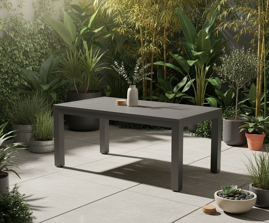 Vegas Aluminum Outdoor Dining Table -- view 2
