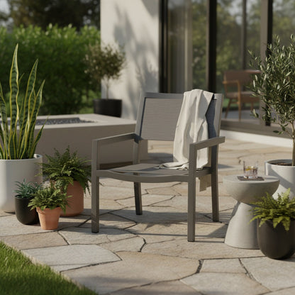 Vegas Stackable Sling Outdoor Club Chair -- view 2
