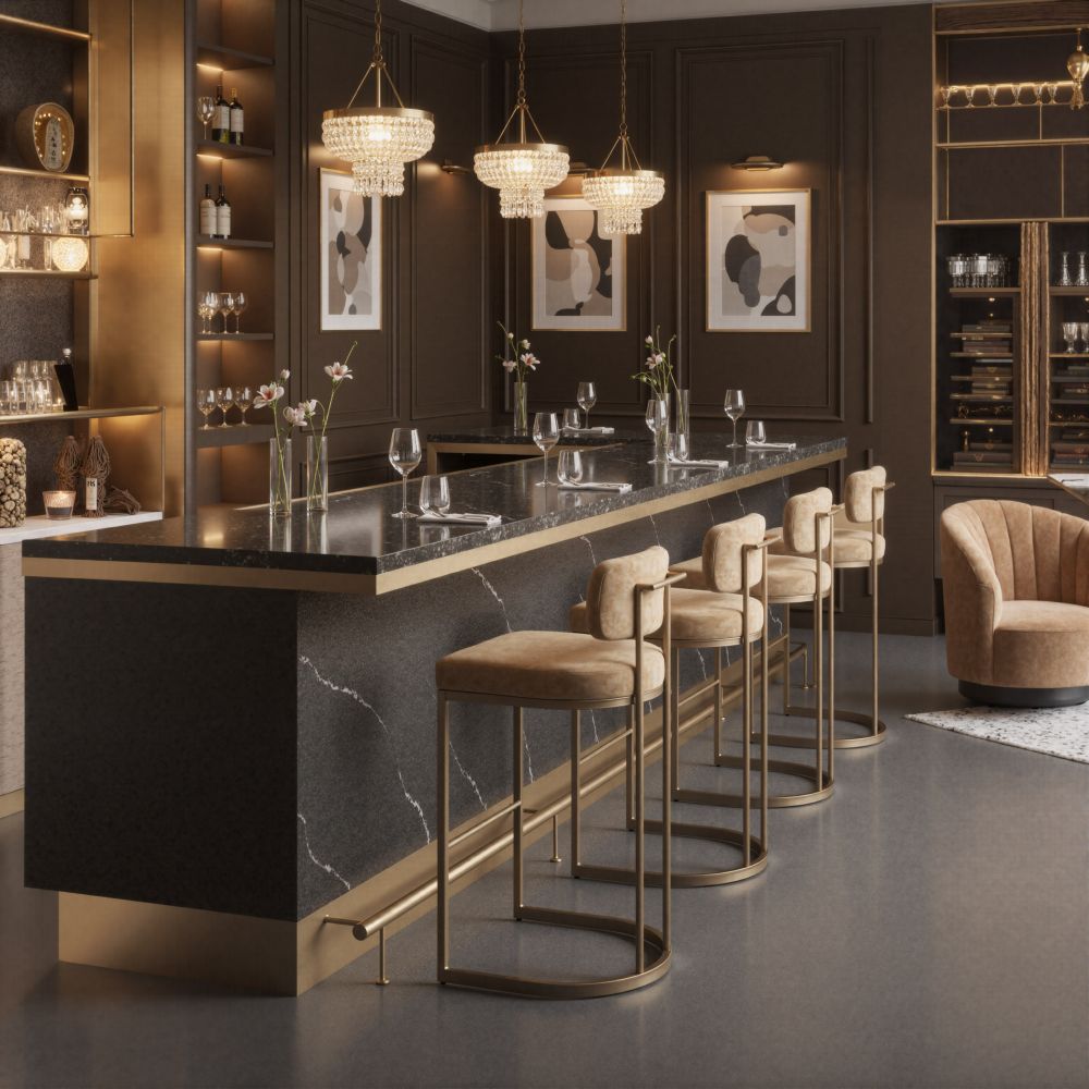 Zuo Modern Velar Beige Faux Leather Barstool 2PC