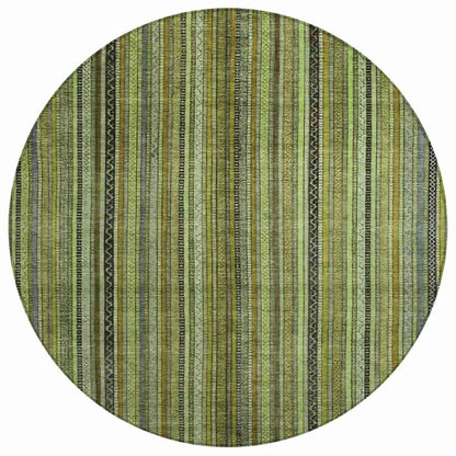 LOOMLAN Rugs Velatrix Green Washable Indoor-Outdoor Rug