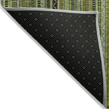 LOOMLAN Rugs Velatrix Green Washable Indoor-Outdoor Rug