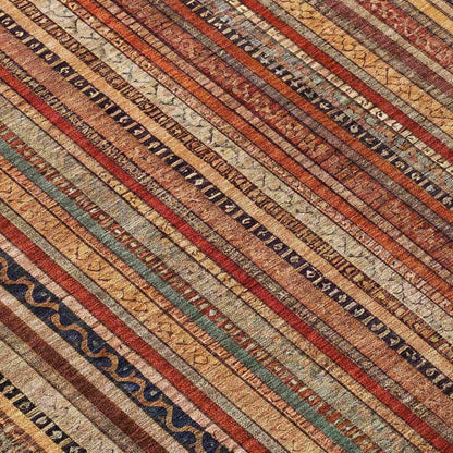 LOOMLAN Rugs Velatrix Orange Washable Indoor-Outdoor Rug