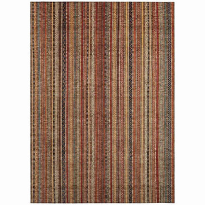 LOOMLAN Rugs Velatrix Orange Washable Indoor-Outdoor Rug