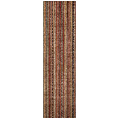 LOOMLAN Rugs Velatrix Orange Washable Indoor-Outdoor Rug