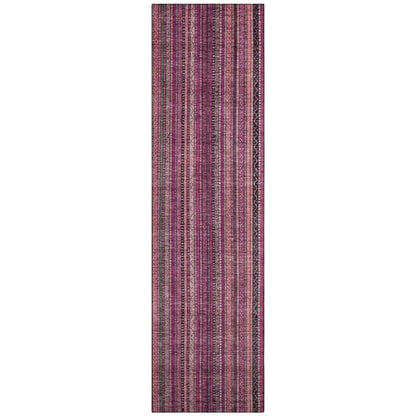 LOOMLAN Rugs Velatrix Pink Washable Indoor-Outdoor Rug