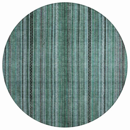 LOOMLAN Rugs Velatrix Teal Washable Indoor-Outdoor Rug