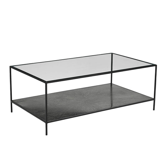 LH Home Venus Iron Black Coffee Table