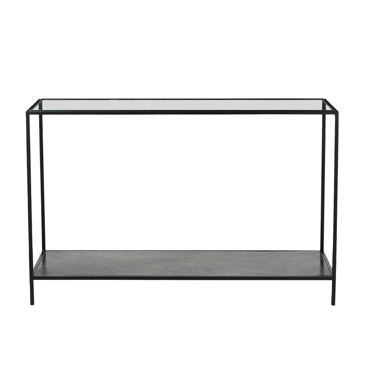 LH Home Venus Iron Black Console Table