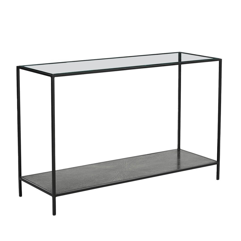 LH Home Venus Iron Black Console Table
