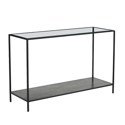 LH Home Venus Iron Black Console Table