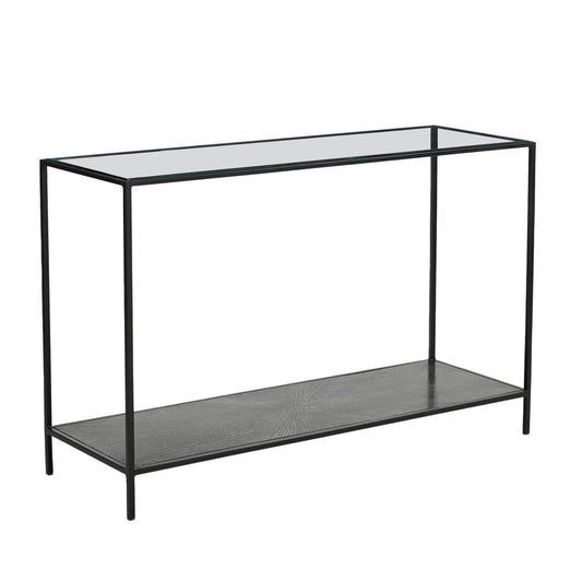 LH Home Venus Iron Black Console Table
