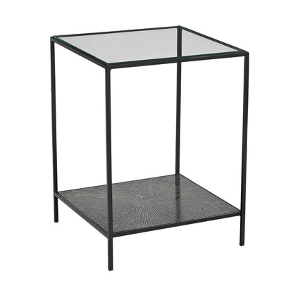 LH Home Venus Iron Black Side Table