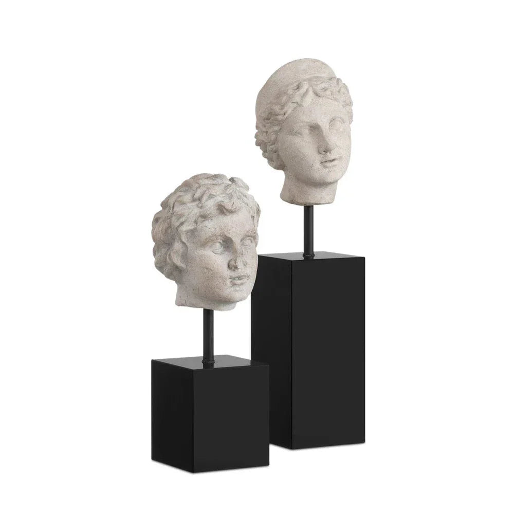 Venus Head On Stand Set Sculpture (Set Of 2)