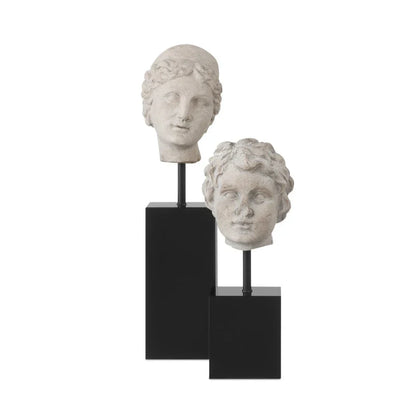 Venus Head On Stand Set Sculpture (Set Of 2)