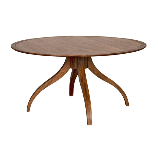 Vera Wood Round Dining Table-Dining Tables-Noir-Sideboards and Things