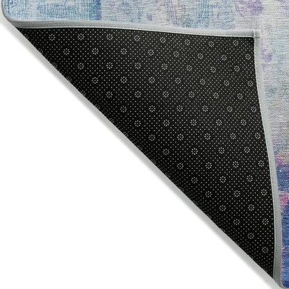 LOOMLAN Rugs Verentha Blue Washable Indoor-Outdoor Rug
