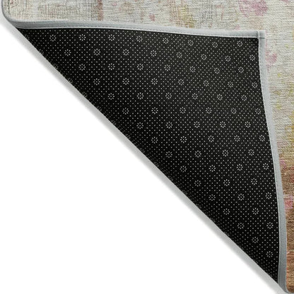 LOOMLAN Rugs Verentha Brown Washable Indoor-Outdoor Rug