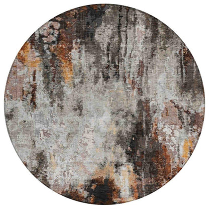 LOOMLAN Rugs Verentha Gray Washable Indoor-Outdoor Rug