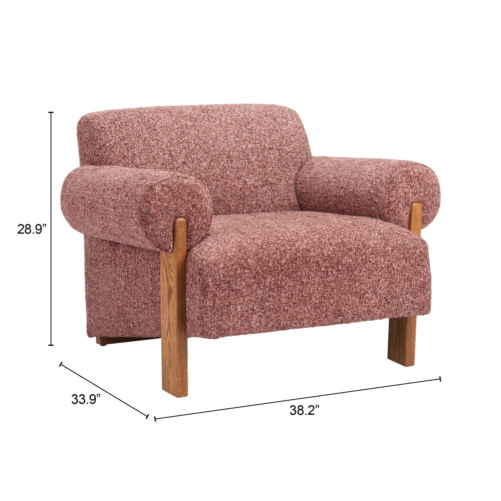 Zuo Modern Verity Copper Textured Fabric Accent Chair