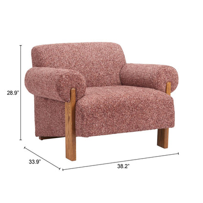 Zuo Modern Verity Copper Textured Fabric Accent Chair
