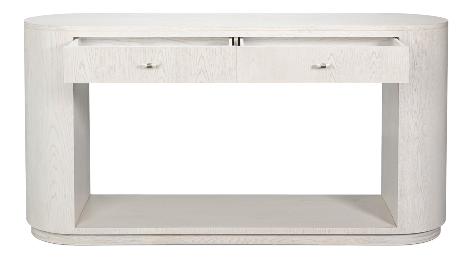 Sarreid Vero Wooden Oval Console Table