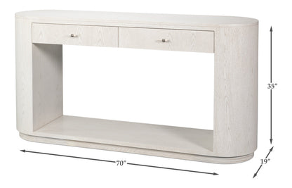 Sarreid Vero Wooden Oval Console Table
