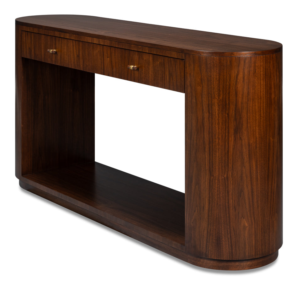 Sarreid Vero Wooden Oval Console Table