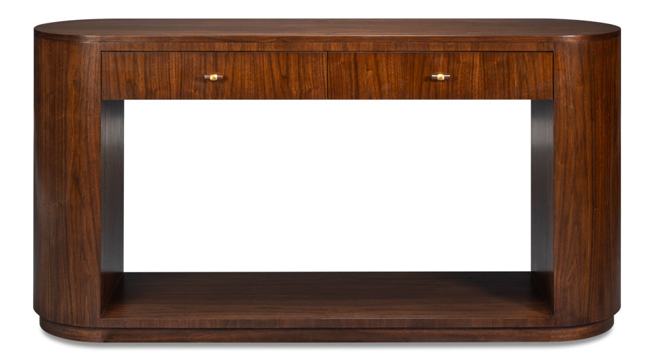 Sarreid Vero Wooden Oval Console Table
