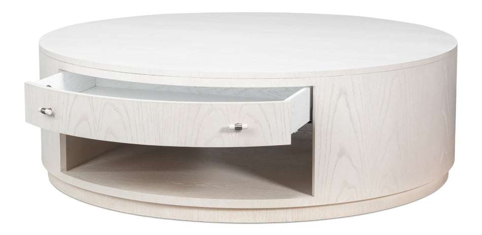 Sarreid Vero Wooden Round Cocktail Table