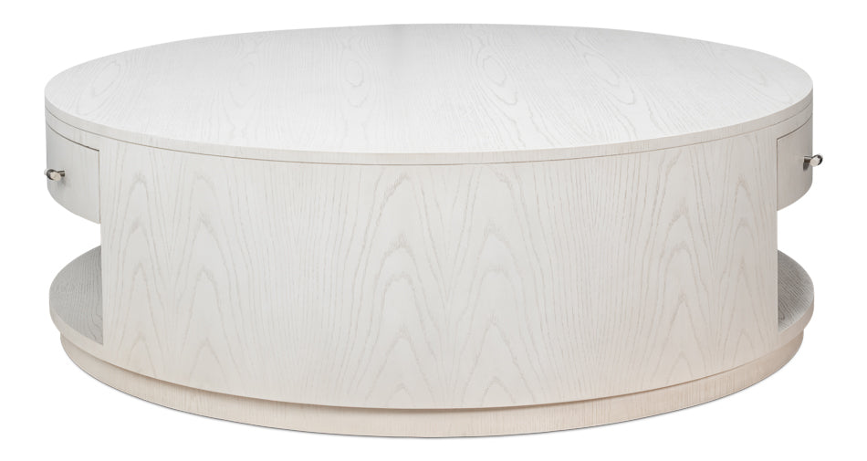 Sarreid Vero Wooden Round Cocktail Table