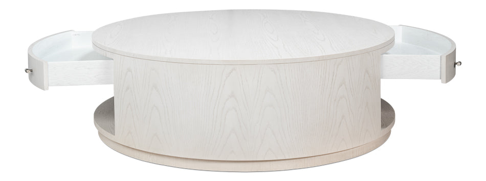Sarreid Vero Wooden Round Cocktail Table