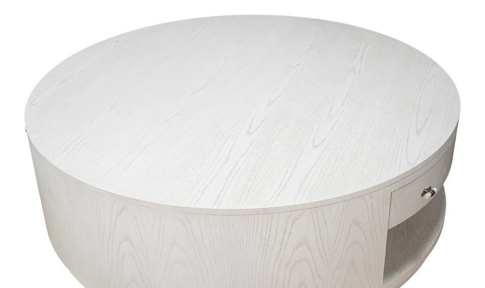 Sarreid Vero Wooden Round Cocktail Table
