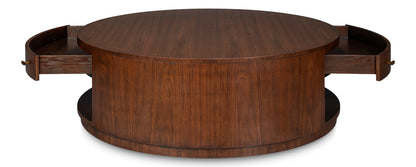 Sarreid Vero Wooden Round Cocktail Table