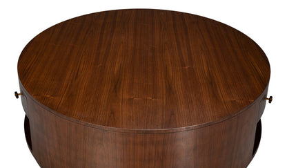 Sarreid Vero Wooden Round Cocktail Table