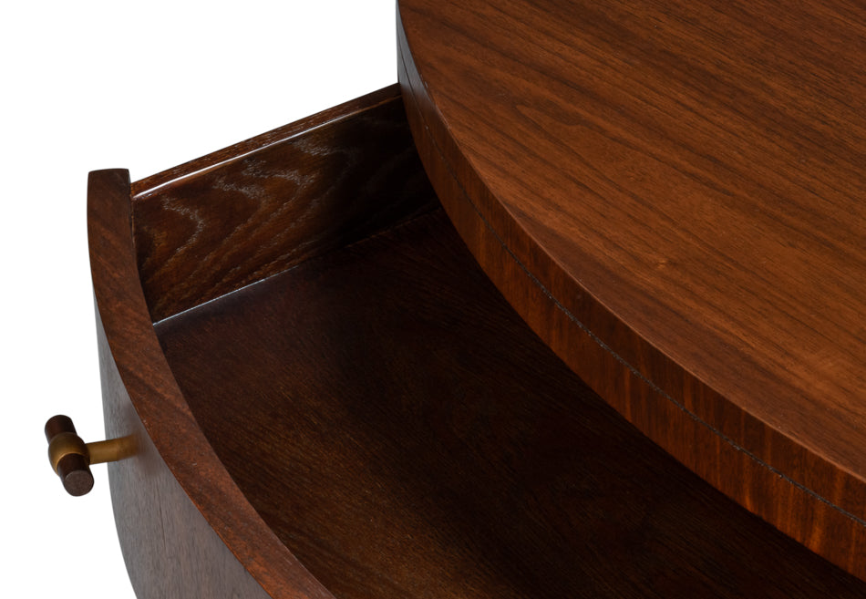 Sarreid Vero Wooden Round Cocktail Table