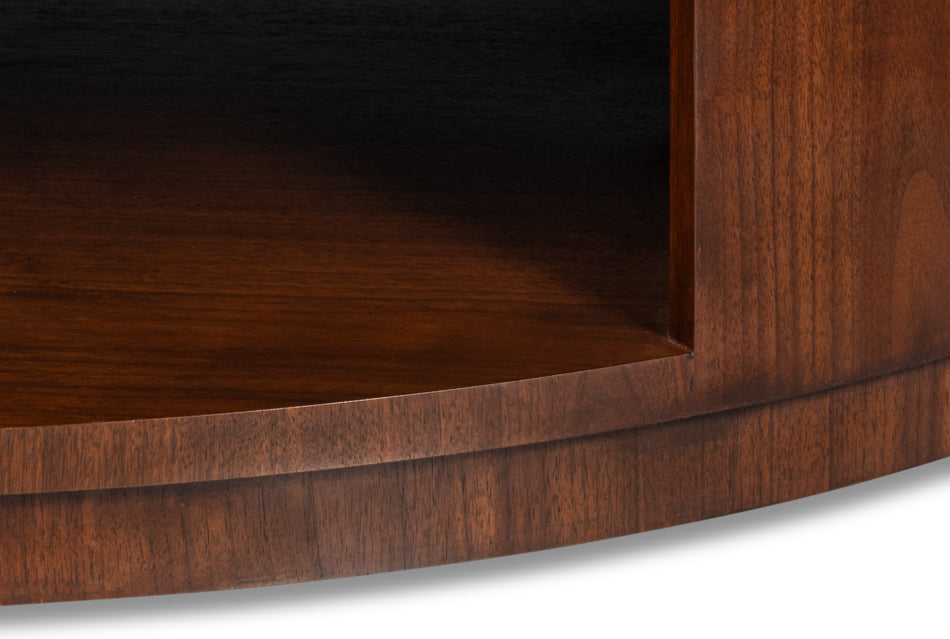 Sarreid Vero Wooden Round Cocktail Table