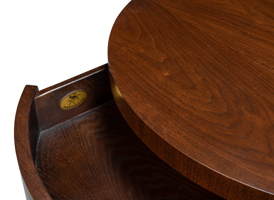 Sarreid Vero Wooden Round Cocktail Table
