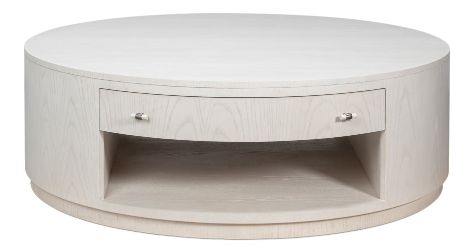 Sarreid Vero Wooden Round Cocktail Table