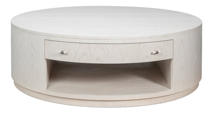 Sarreid Vero Wooden Round Cocktail Table