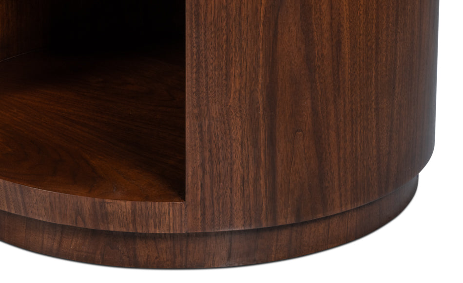Sarreid Vero Wooden Round Side Table