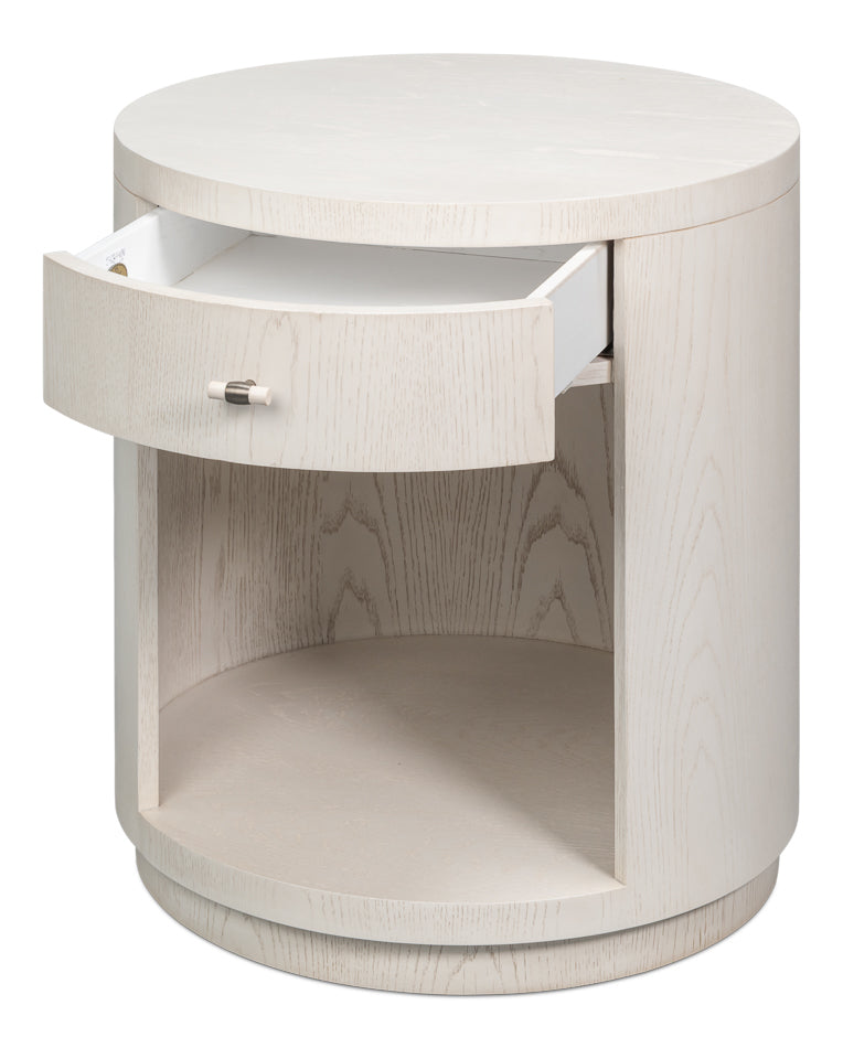 Sarreid Vero Wooden Round Side Table