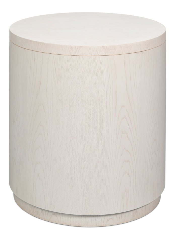 Sarreid Vero Wooden Round Side Table