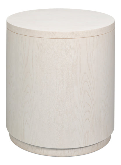Sarreid Vero Wooden Round Side Table