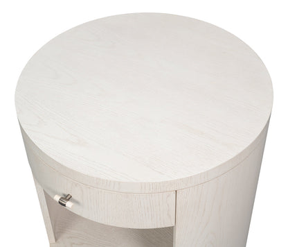 Sarreid Vero Wooden Round Side Table